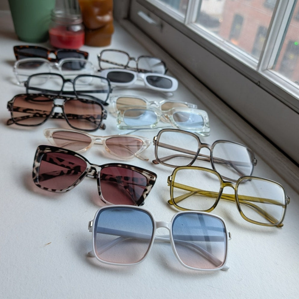 Retro White Nirvana Sunglasses Festival Clout Grunge Shades Groovy Chic Sunnies