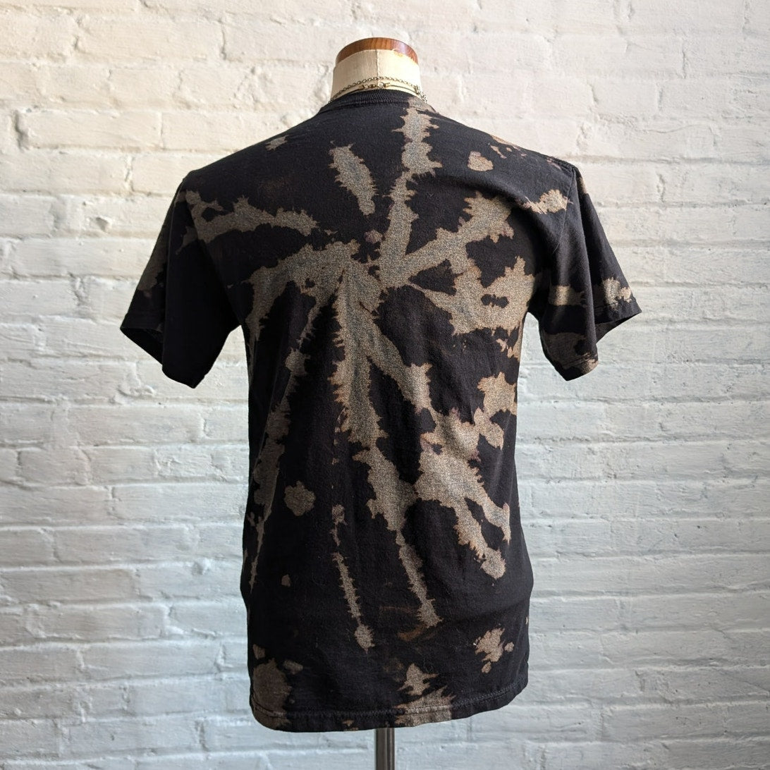 Retro Graphic Tee Rock Band Concert Acid Wash Tshirt Tie Dye Oversize Top Small