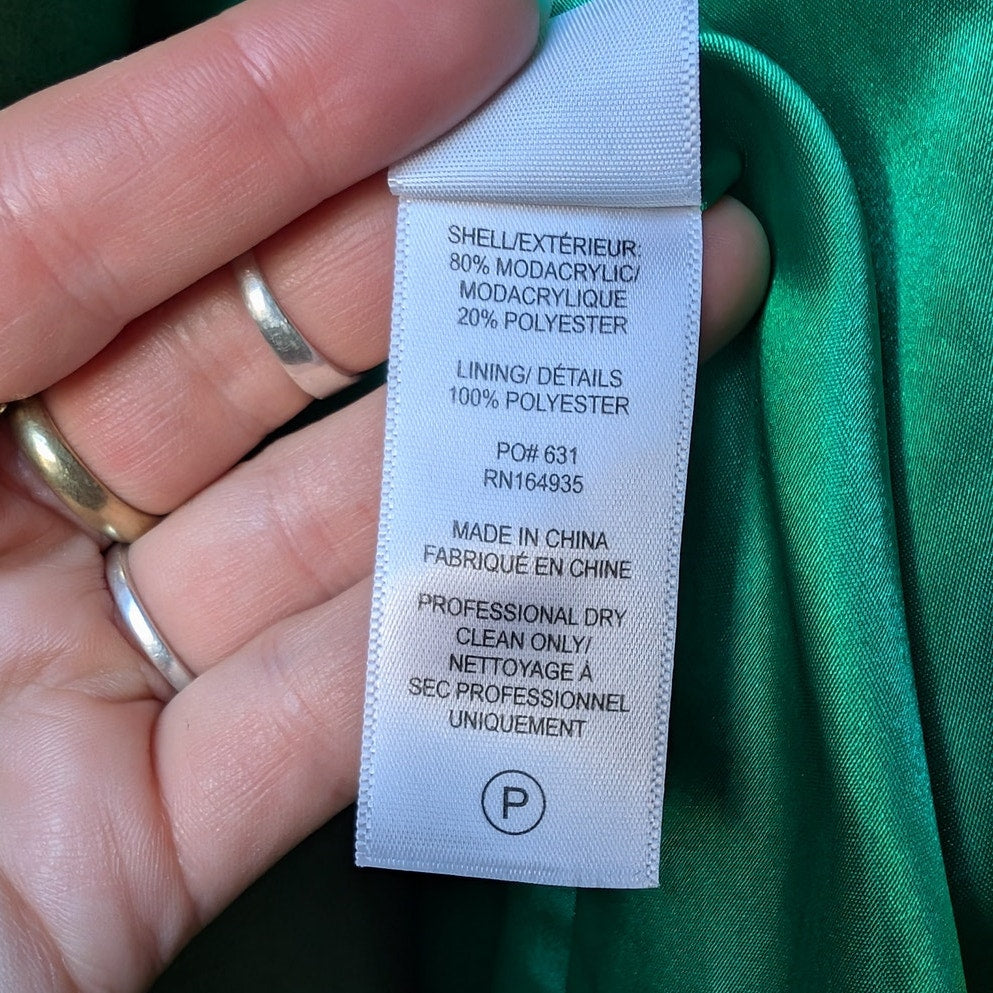 Designer Animal Print Faux Fur Trench Coat Retro Zebra Tiger Stripe Furry Jacket