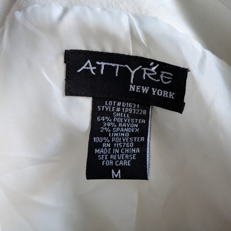 Vintage White Spring Jacket Cropped White Blazer Preppy Minimalist Jacket Medium