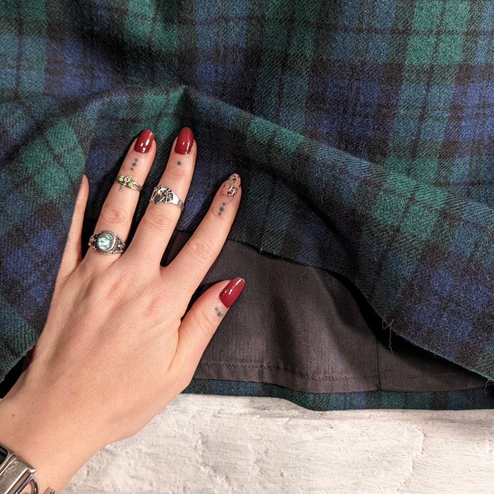 70s Vintage Pendleton Wool Grunge Skirt Minimalist Stripe Plaid Tartan Skirt