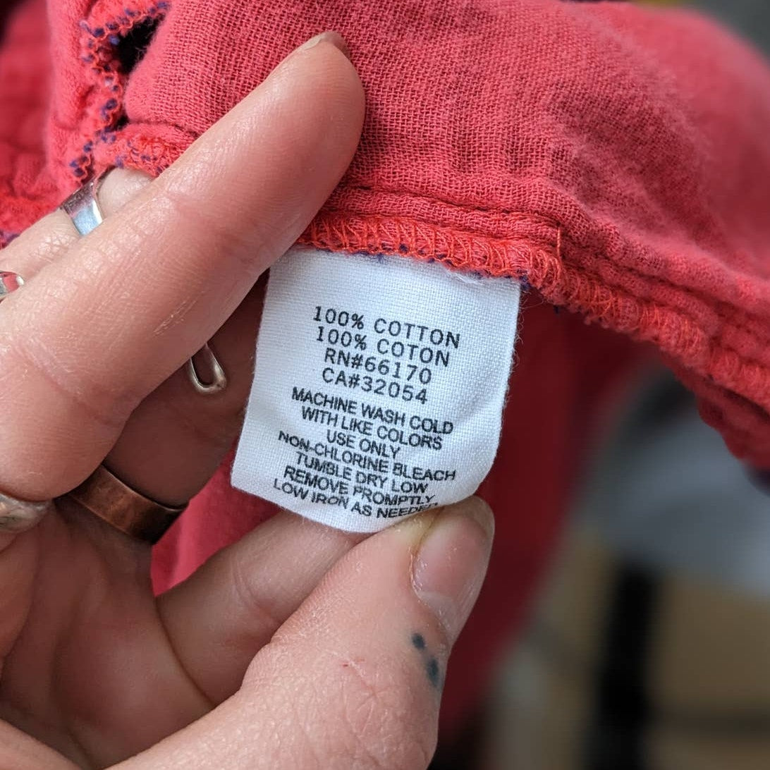 Urban Outfitters Red Plaid Dress Y2K Western Cowgirl Classic Flannel Shirt Dress