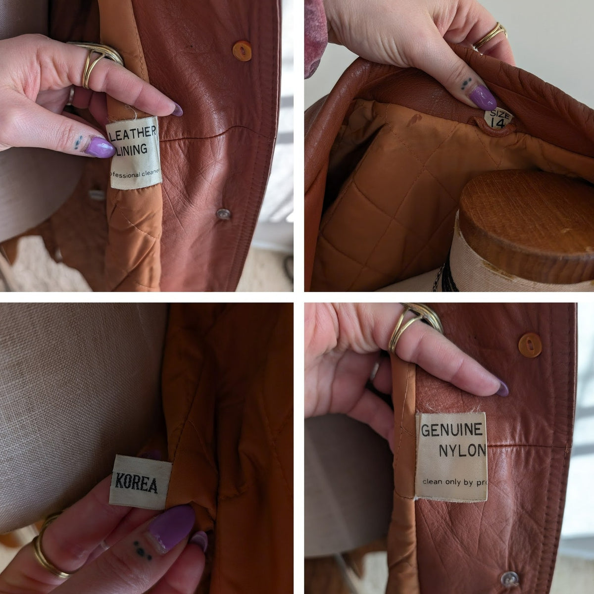 Vintage 70s Orange Brown Leather Trench Coat M Belted Western Boho Duster Jacket