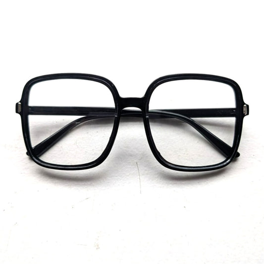 Retro Black Square Sunglasses 70s Festival Sunnies Grunge Minimalist Y2K Shades