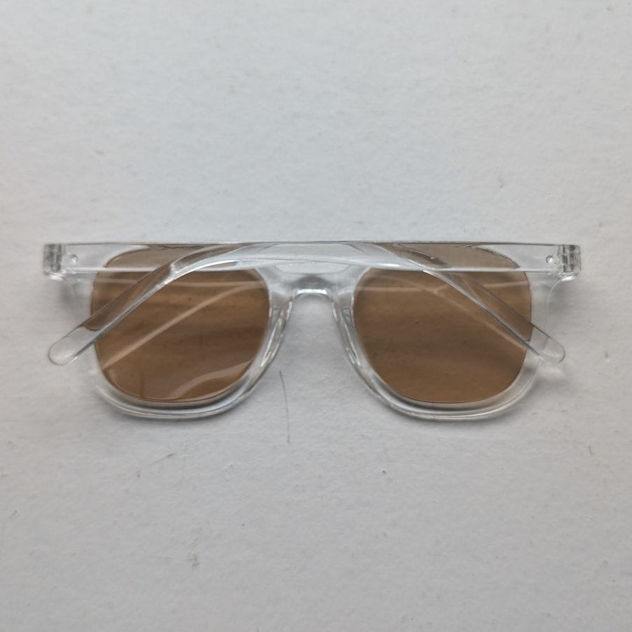 Retro Clear Square Minimalist Festival Sunglasses Chunky Square Sunnies Shades