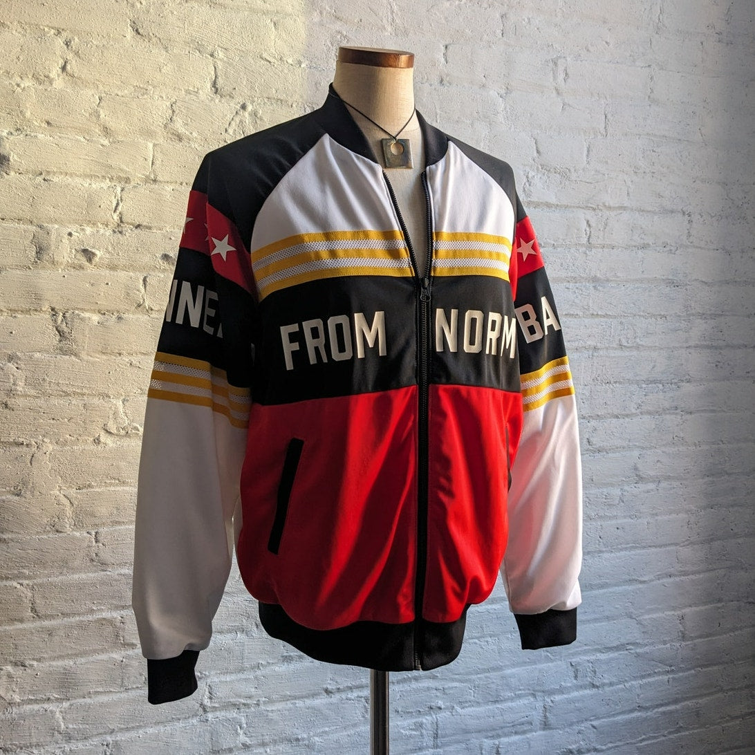 Adidas Track Jacket Rita Ora Stripes Preppy Streetwear Varsity Graphic Y2K Large