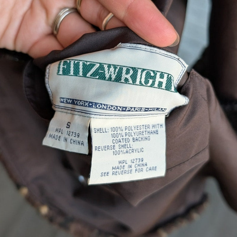 Vintage Cheetah Faux Fur Coat Mobwife Reversible Furry Animal Print Fuzzy Jacket