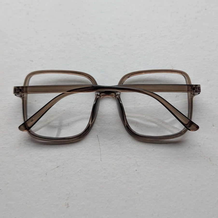 Retro Brown Square Sunglasses 70s Festival Sunnies Grunge Minimalist Y2K Shades