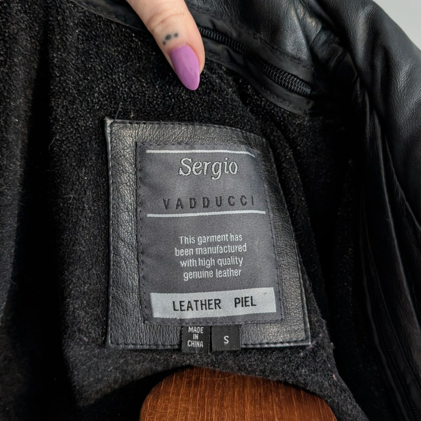 Vintage Black Genuine Leather Trench Coat Minimalist Goth Duster Jacket Small