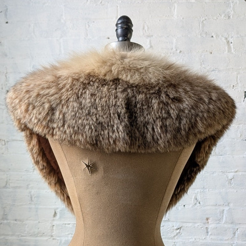 Vintage Fox Fur Blonde Stole Shrug Luxury Scarf Mob Wife Shawl Glam Furry Collar