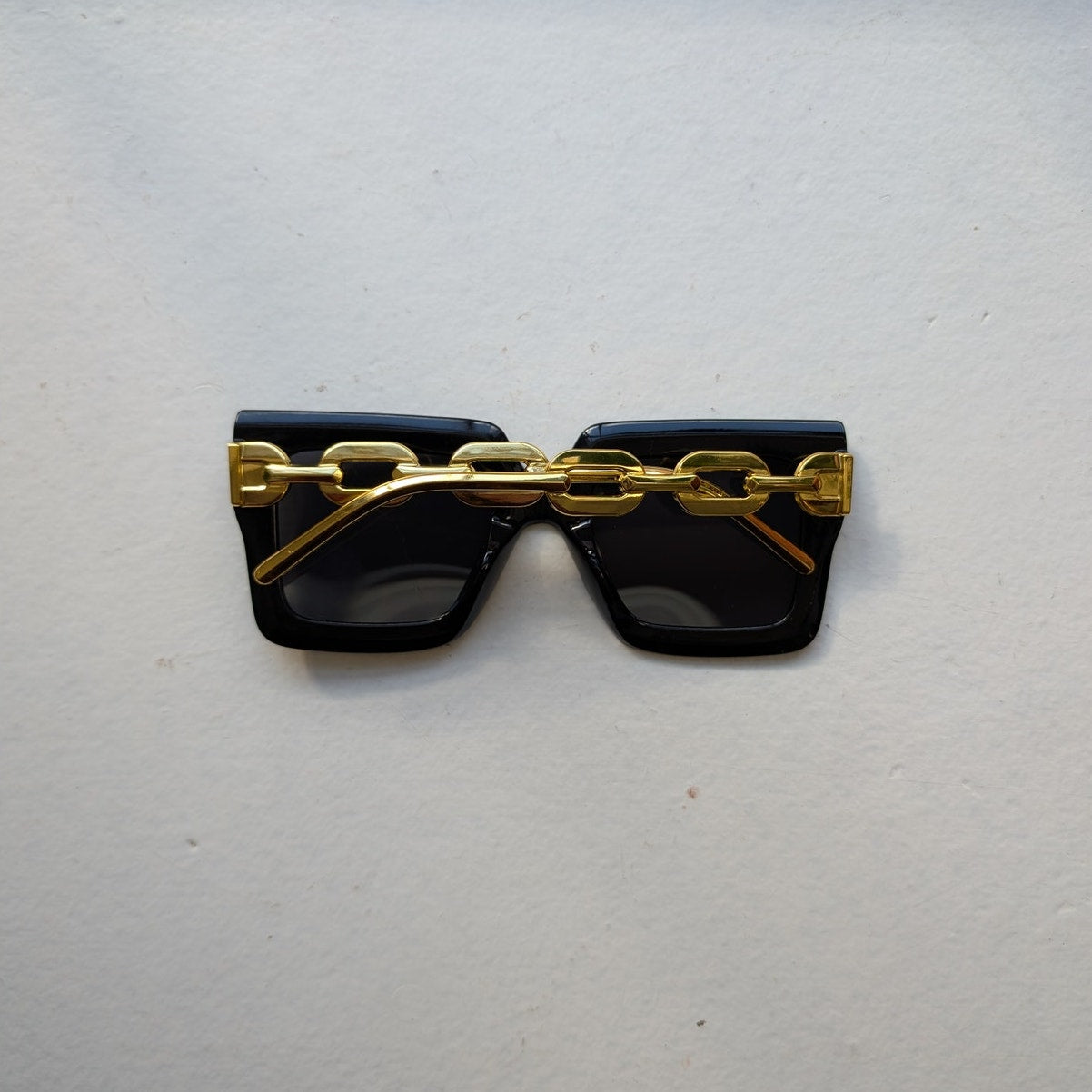 Retro Black Chic Square Sunglasses Aviator Minimalist Festival Sunnies Shades