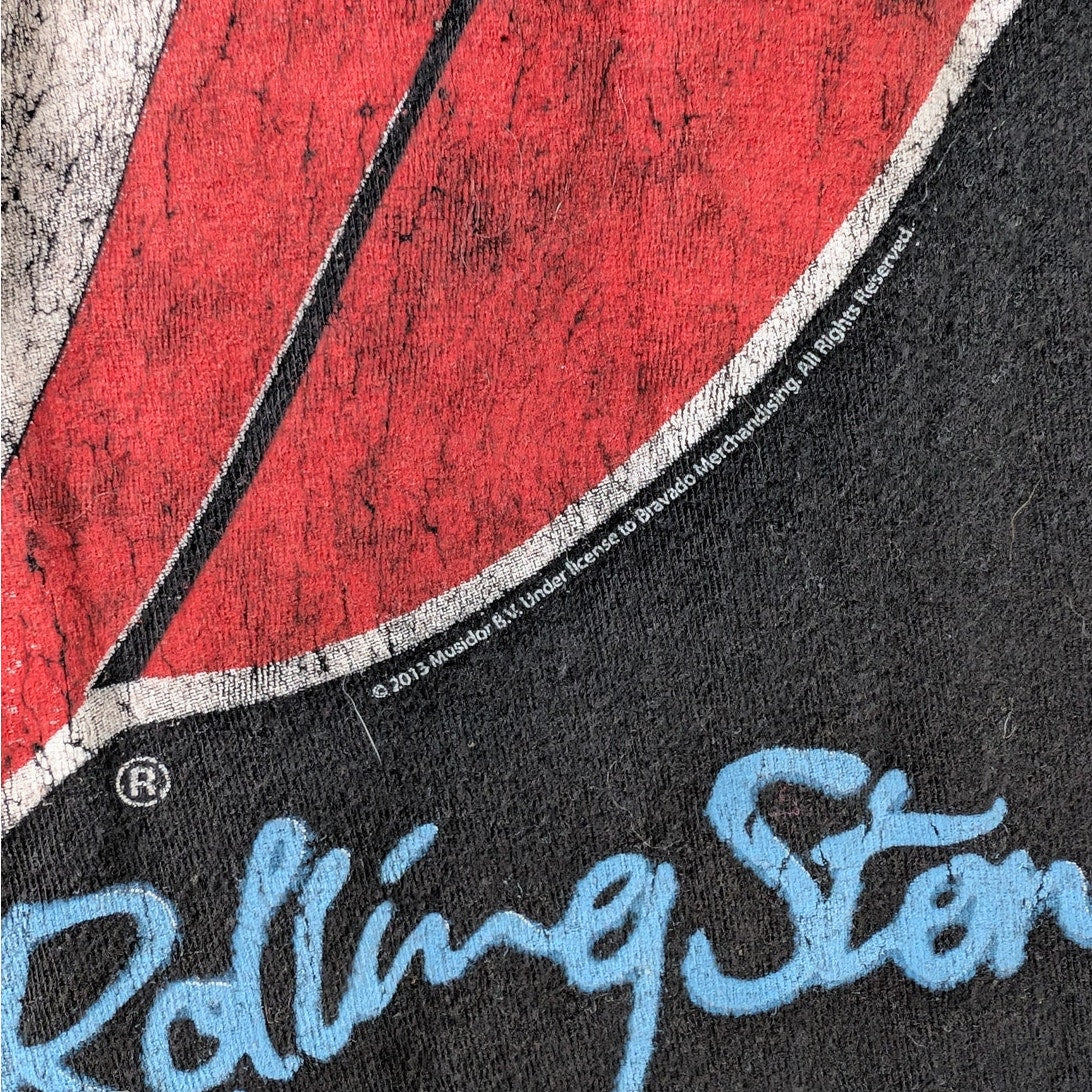 Retro Rolling Stones Concert Tee Black Band Tshirt Vintage Stones Shirt Medium