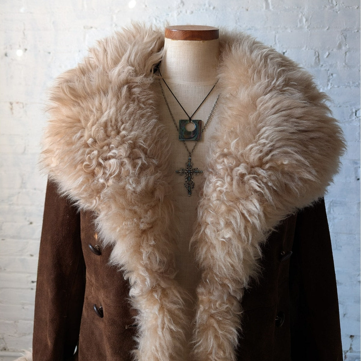 Vintage Brown Suede Penny Lane Jacket Brown Leather Jacket Trench Coat Medium