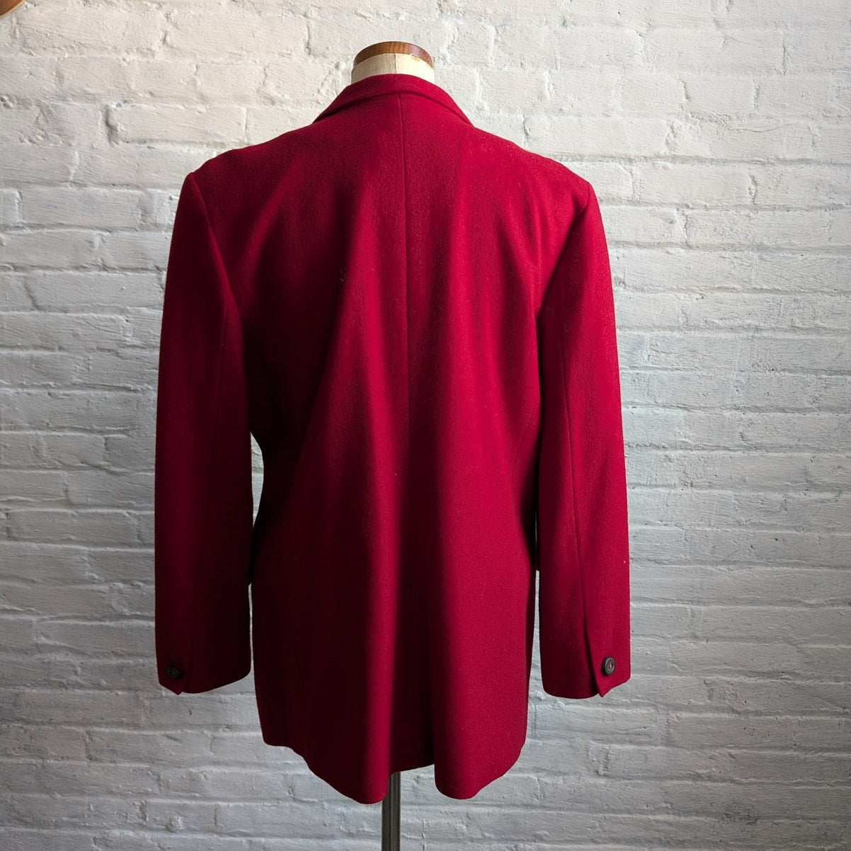 Vintage Red Wool Jacket Chic Minimalist Romance Red Blazer Red Wool Coat Medium