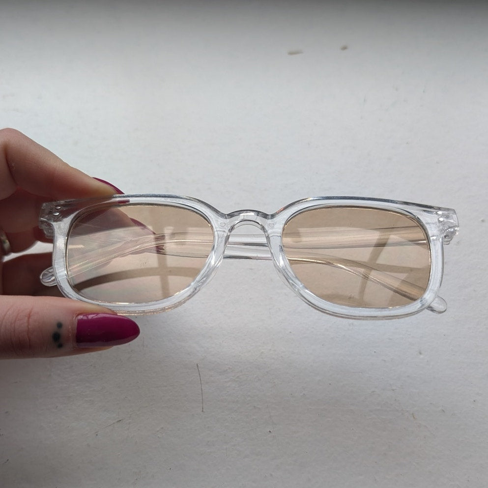 Retro Clear Square Minimalist Festival Sunglasses Chunky Square Sunnies Shades