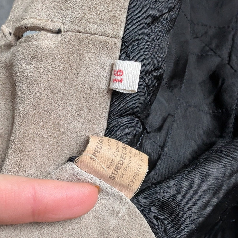 70s Vintage Brown Leather Penny Lane Coat Tan Suede Fur Groovy Boho Afghan Coat