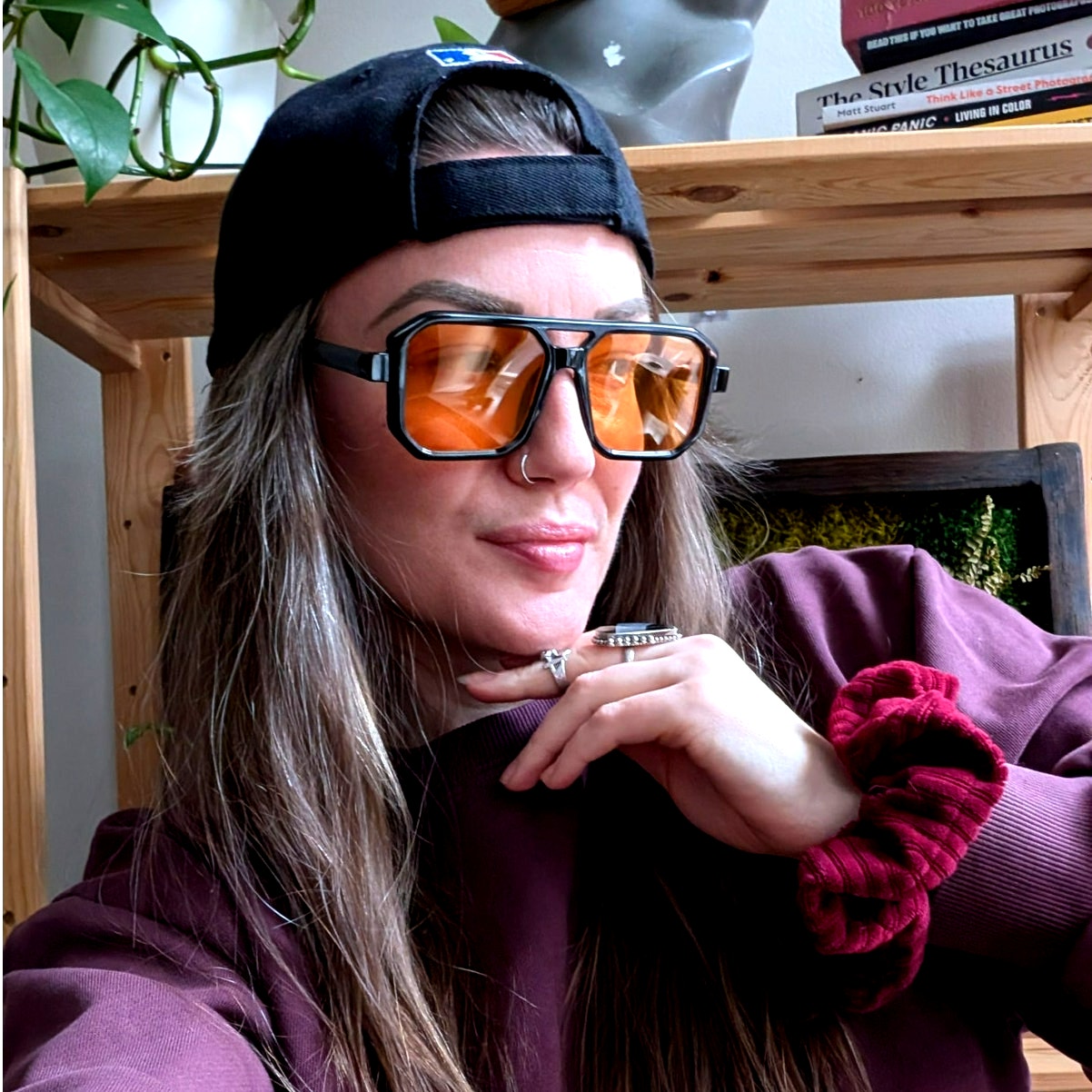 Retro Orange Aviator Minimalist Festival Sunglasses Chic Tinted Sunnies Shades