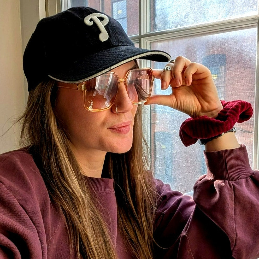 70s Retro Tan Square Festival Sunglasses Translucent Chic Tinted Sunnies Shades