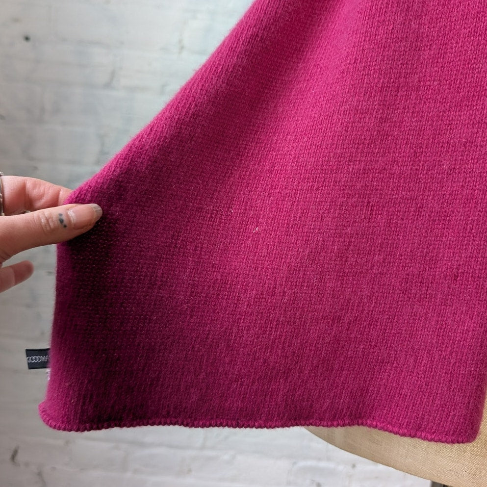 Bergdorf Goodman Vintage Hot Pink Cashmere Luxury Scarf Fuzzy Magenta Shawl Wrap
