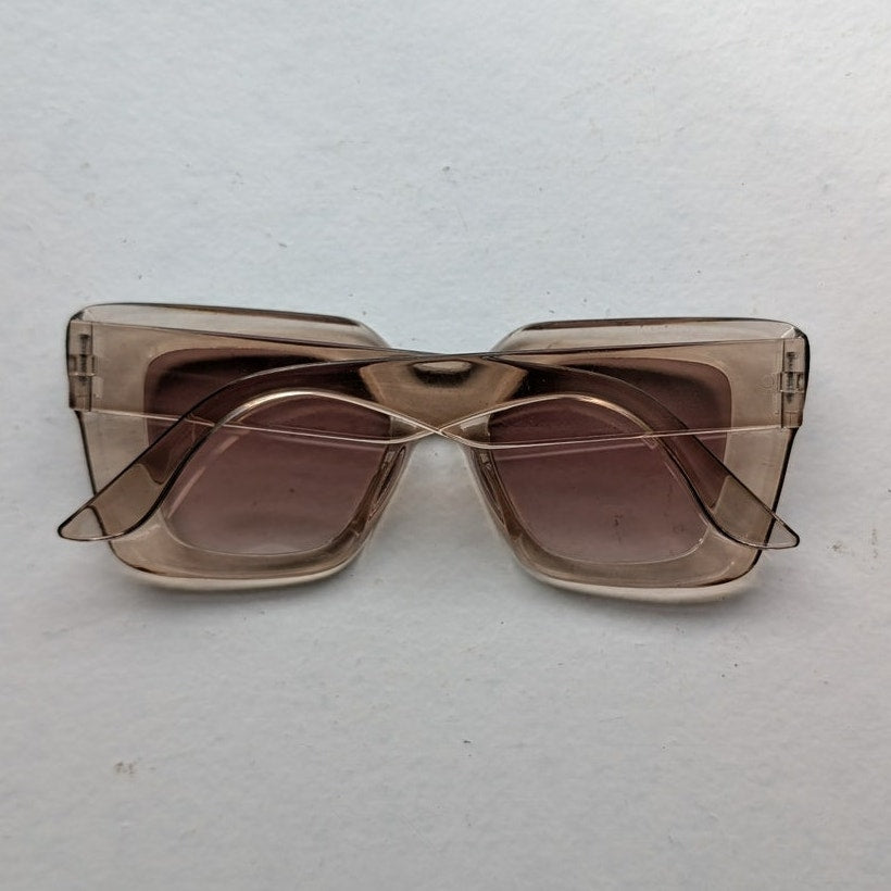 Retro Clear Square Minimalist Festival Sunglasses Chunky Square Sunnies Shades