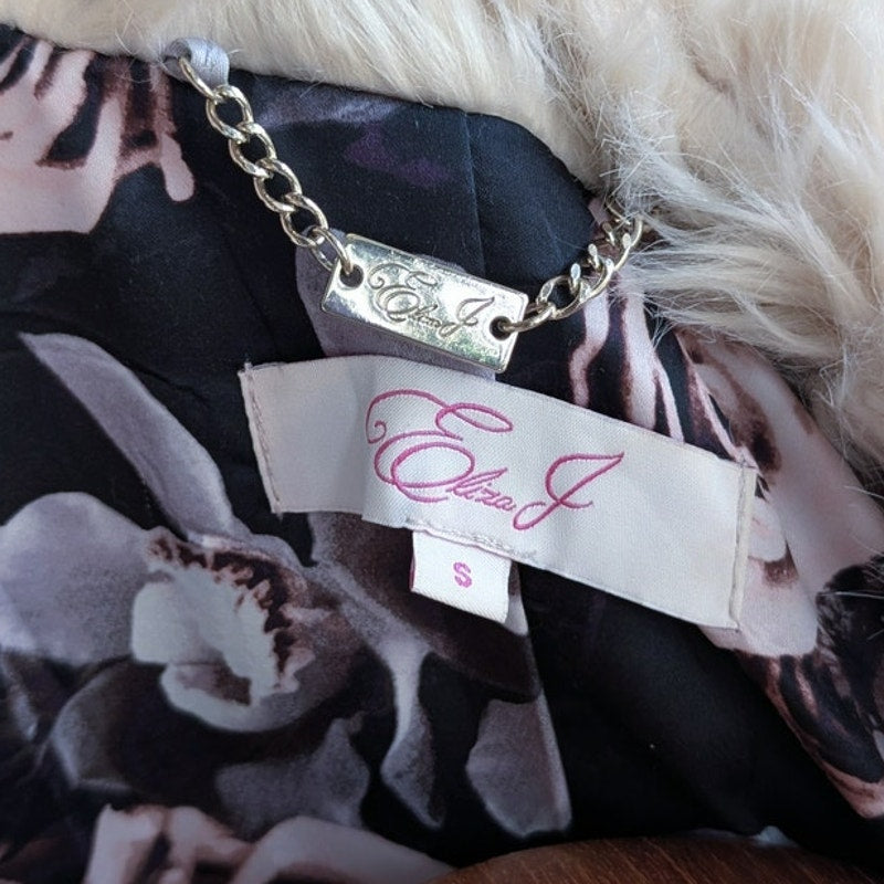 White Shaggy Faux Fur Trench Coat Cream Furry Penny Lane 70s Afghan Jacket Small