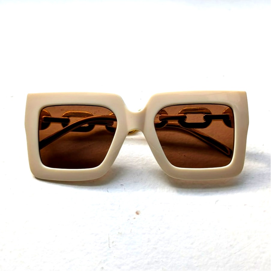 70s Retro White Square Mob Wife Festival Sunglasses Festival Chic Sunnies Shades