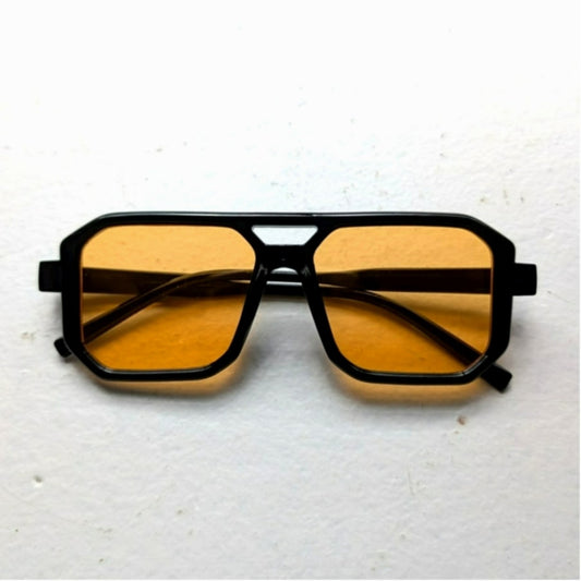 Retro Orange Aviator Minimalist Festival Sunglasses Chic Tinted Sunnies Shades