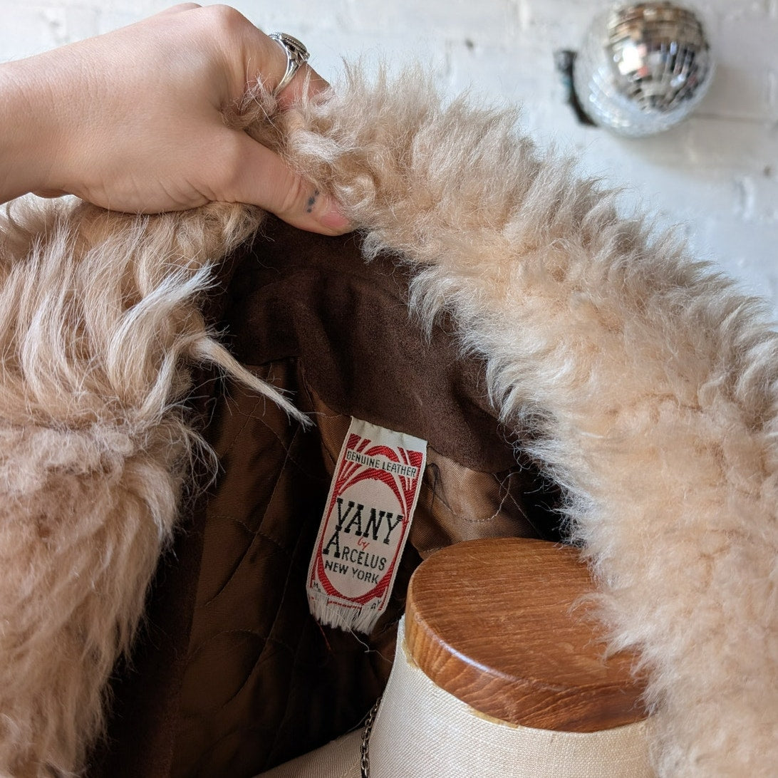 Vintage Brown Suede Penny Lane Jacket Brown Leather Jacket Trench Coat Medium