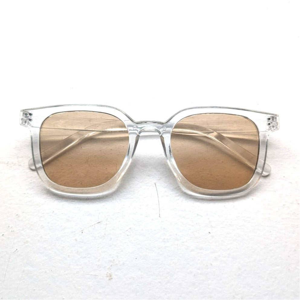 Retro Clear Square Minimalist Festival Sunglasses Chunky Square Sunnies Shades