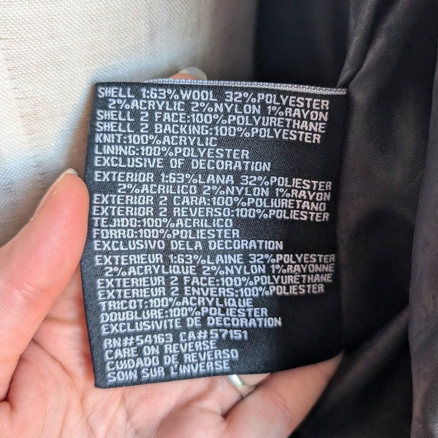 Y2K Vintage Wool Varsity Jacket Faux Leather Bomber Knit Utility Letterman Large