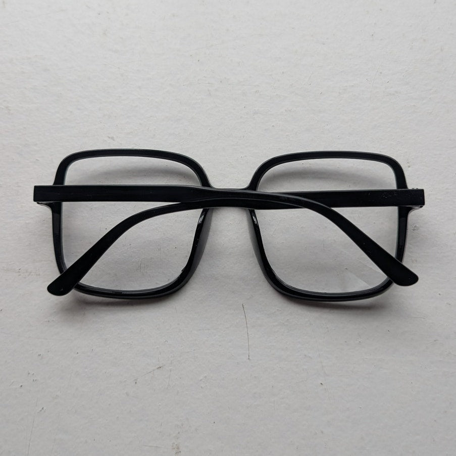 Retro Black Square Sunglasses 70s Festival Sunnies Grunge Minimalist Y2K Shades