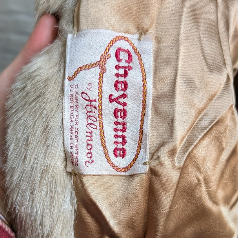 Vintage Neutral Brown Faux Fur Trench Coat Mob Wife Fuzzy Glam Plush Boho Jacket