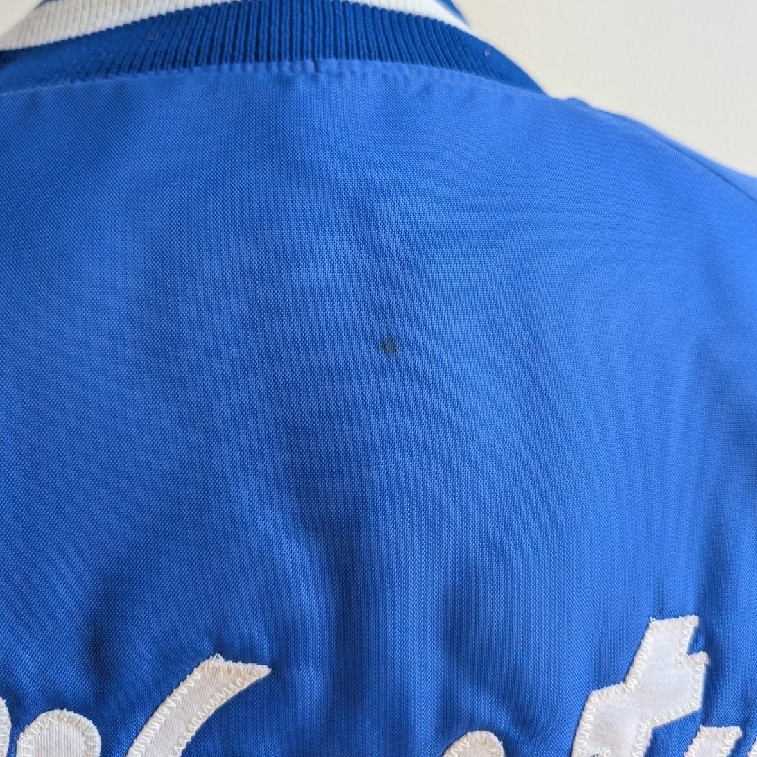 Vintage Blue Varsity Bomber Jacket Preppy Liberty Drill Team Sporty Coat Medium