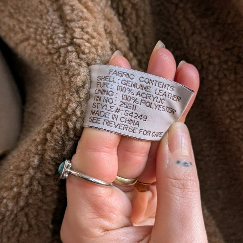 Vintage Brown Suede Penny Lane Jacket Afghan Faux Fur Groovy Leather Trench Coat