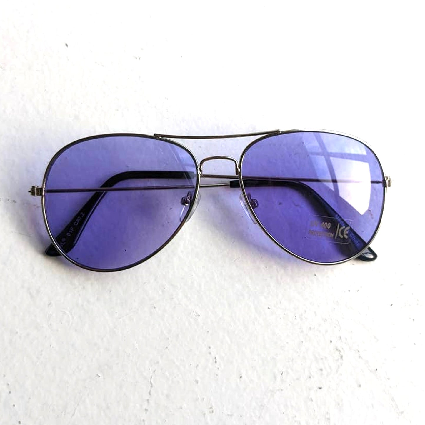 70s Retro Purple Aviator Sunglasses Pastel Minimal Boho Sunnies Festival Shades