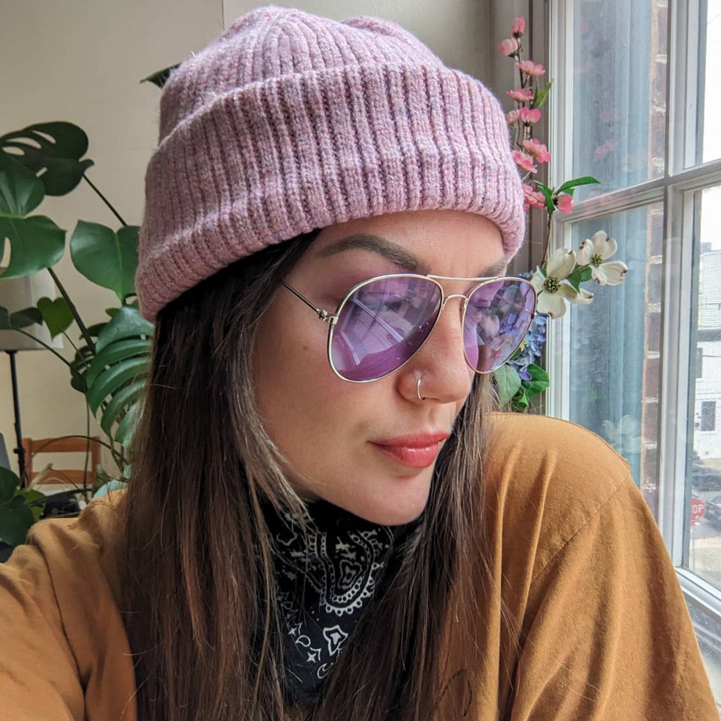 70s Retro Purple Aviator Sunglasses Pastel Minimal Boho Sunnies Festival Shades