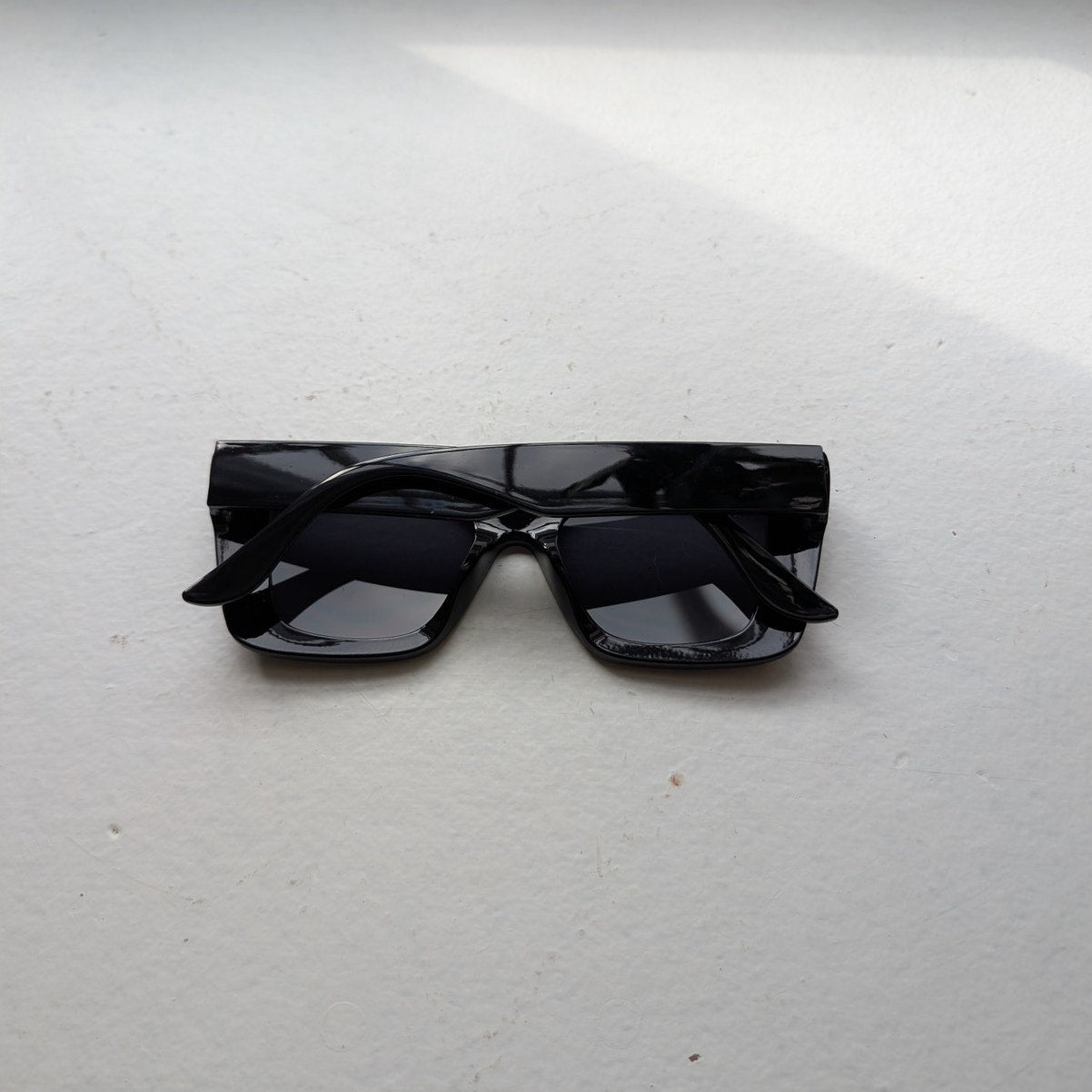70s Retro Black Square Minimalist Festival Sunglasses Chic Tinted Sunnies Shades