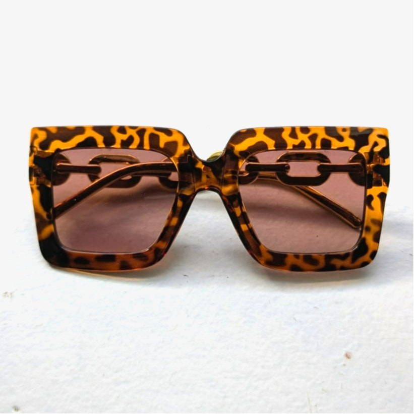 70s Retro Tortoiseshell Leopard Festival Sunglasses Chunky Square Sunnies Shades