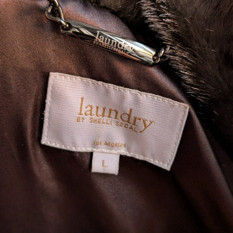 Vintage Brown Faux Fur Afghan Penny Lane Jacket Shaggy Furry Boho Trench Coat