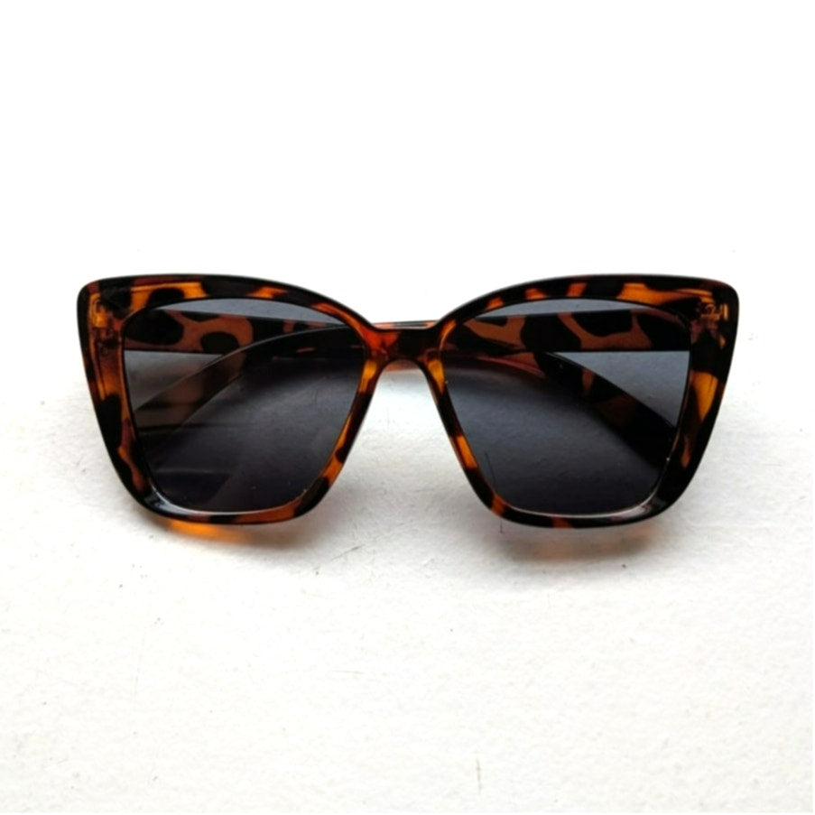 Retro Tortoishell Cat Eye Sunglasses 70s Festival Orange Sunnies Leopard Shades