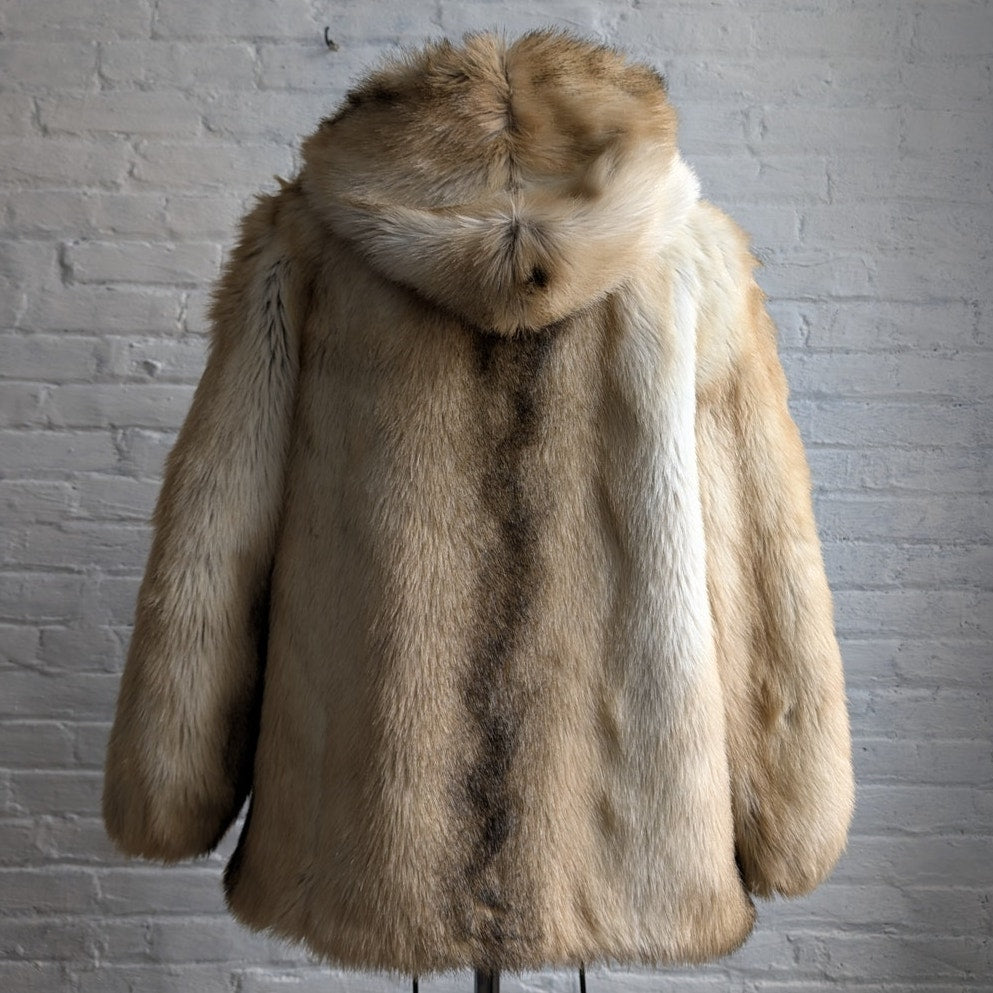 Vintage Brown Faux Fur Coat Groovy Shaggy Retro Mob Wife Boho Penny Lane Jacket