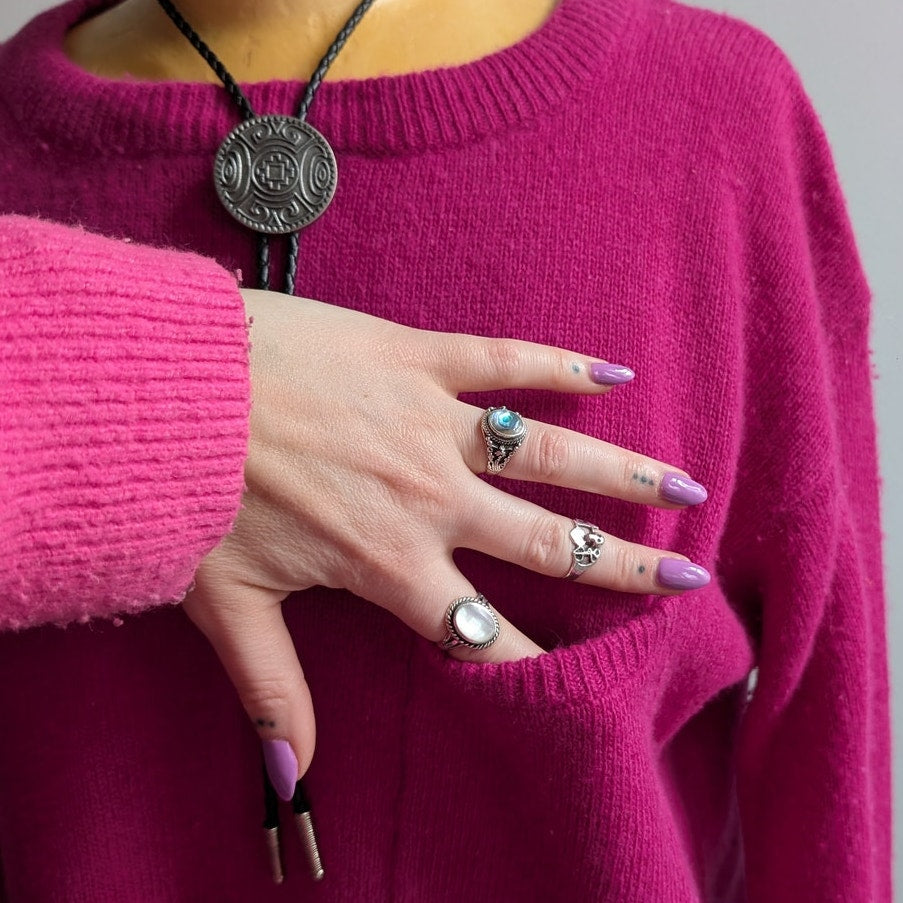 Vintage Pink Wool Knit Sweater Granny Furry Sweater Oversize Sweater Top Large