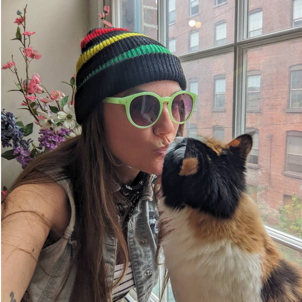 Retro Rasta Bright Primary Rainbow Skittles Striped Beanie Black Neff Daily Hat