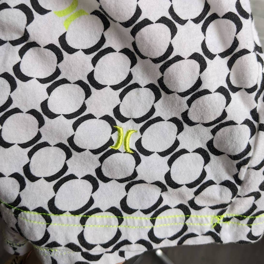 Y2K Hurley Surf Skate Babydoll Mini Dress Coverup Geometric Strappy Lingerie