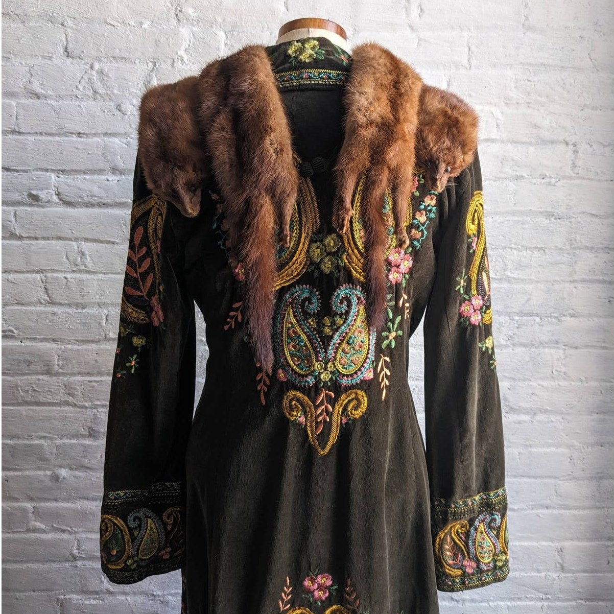 Vintage Mink Fur Stole Full Body Real Fur Shrug Luxury Scarf Shawl Furry Collar