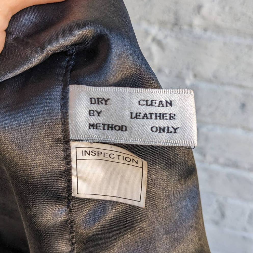 Vintage Black Genuine Leather Biker Vest Grunge Goth Moto Western Motorcycle Top