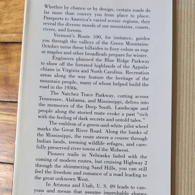 Vintage 80s Exploring America's Scenic Highways Roadtrip Coffee Table Book