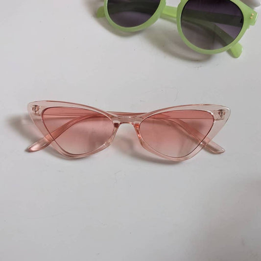 Y2K Barbie Festival Retro 60s style Cat Eye Sunglasses Muted Rose Sunnies Shades