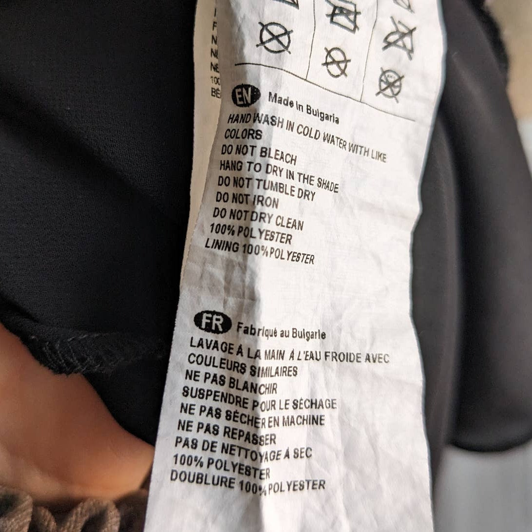 Joseph Ribkoff Black Floral Maxi Dress Flowy Ruffle Boho Chic Fairycore Dress