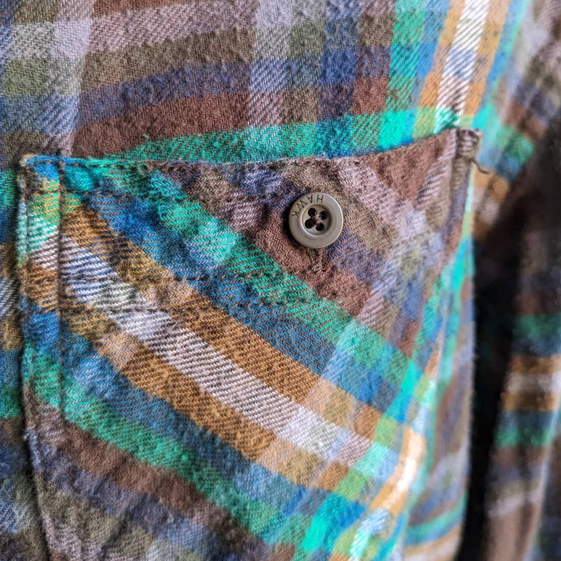 Y2K Oversize Boyfriend Plaid Flannel Skater Academia Grunge Earthy Forest Top